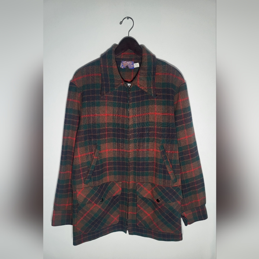 👕🌶 Vintage Pendleton Plaid Heavyweight Long Flannel Jacket